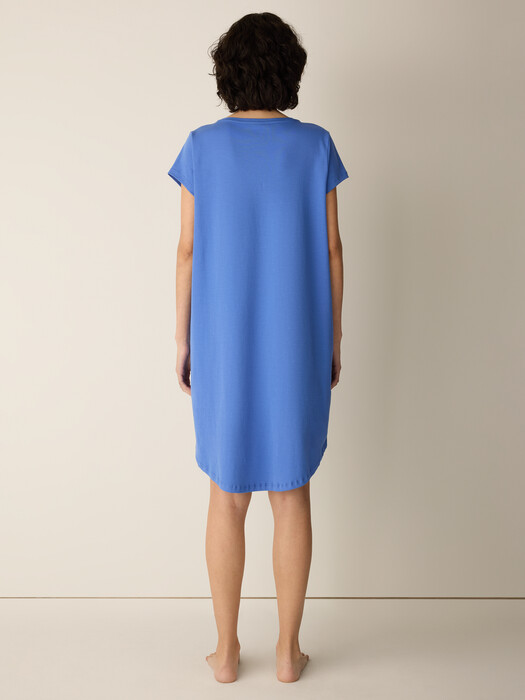 cotton henley dress Merino-Cotton Henley Sweater Maxi Dress
