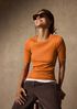 Organic Cotton Stretch Rib Crew Neck Tee