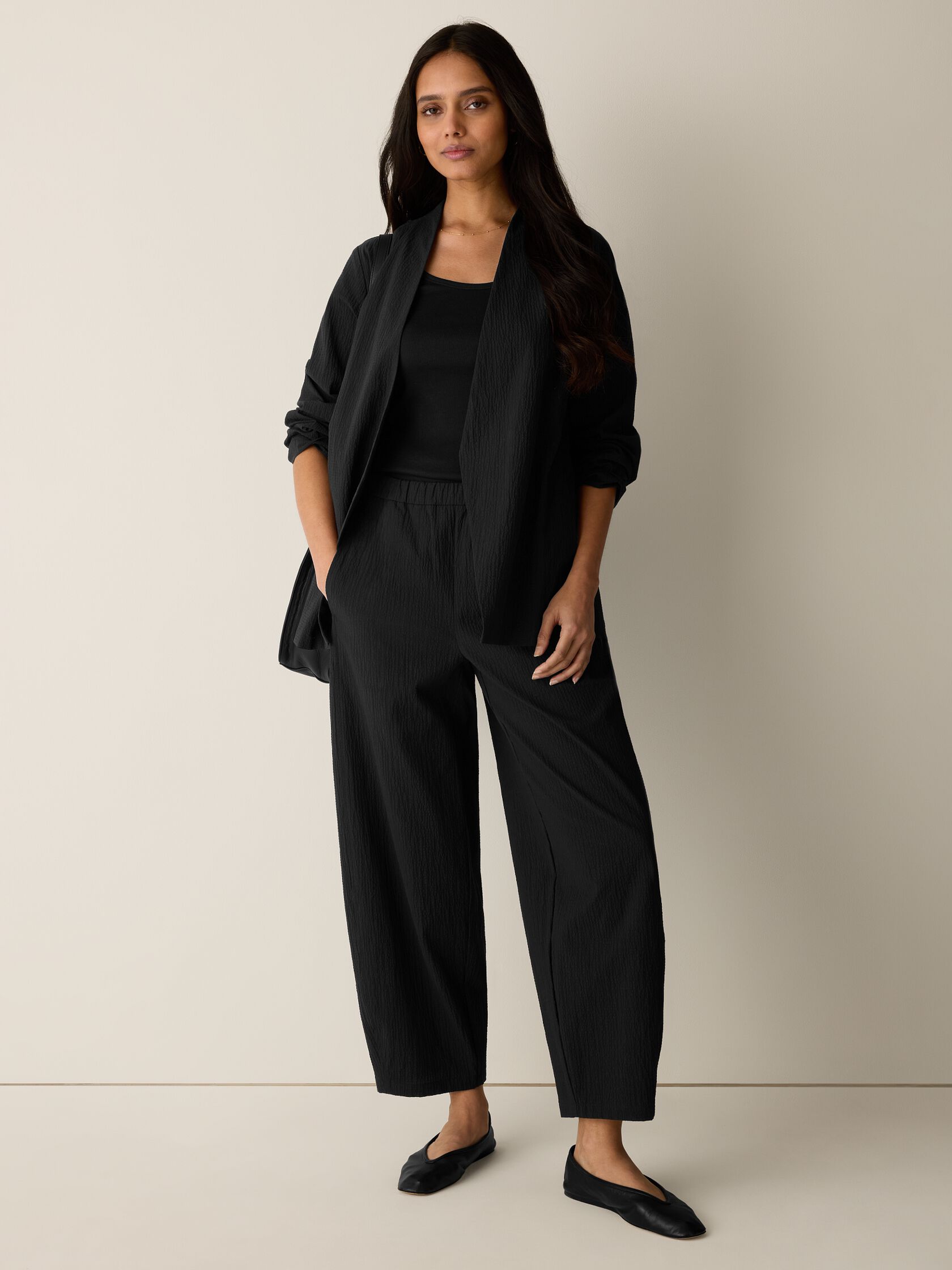 Organic Cotton Pucker Angled Jacket