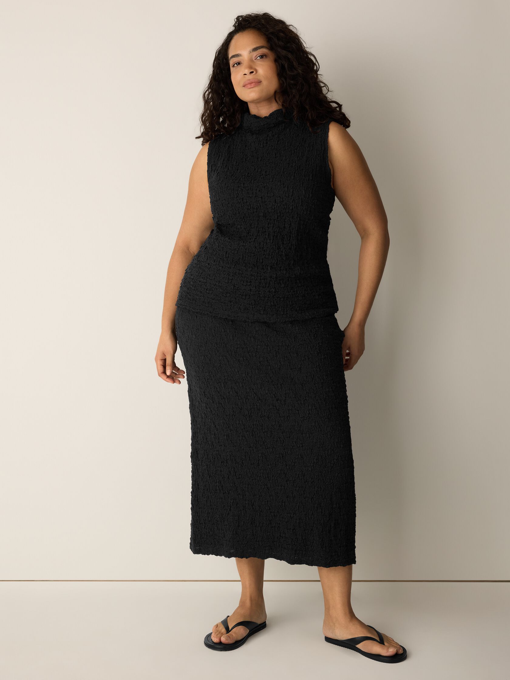 Bubble Jacquard Pencil Skirt