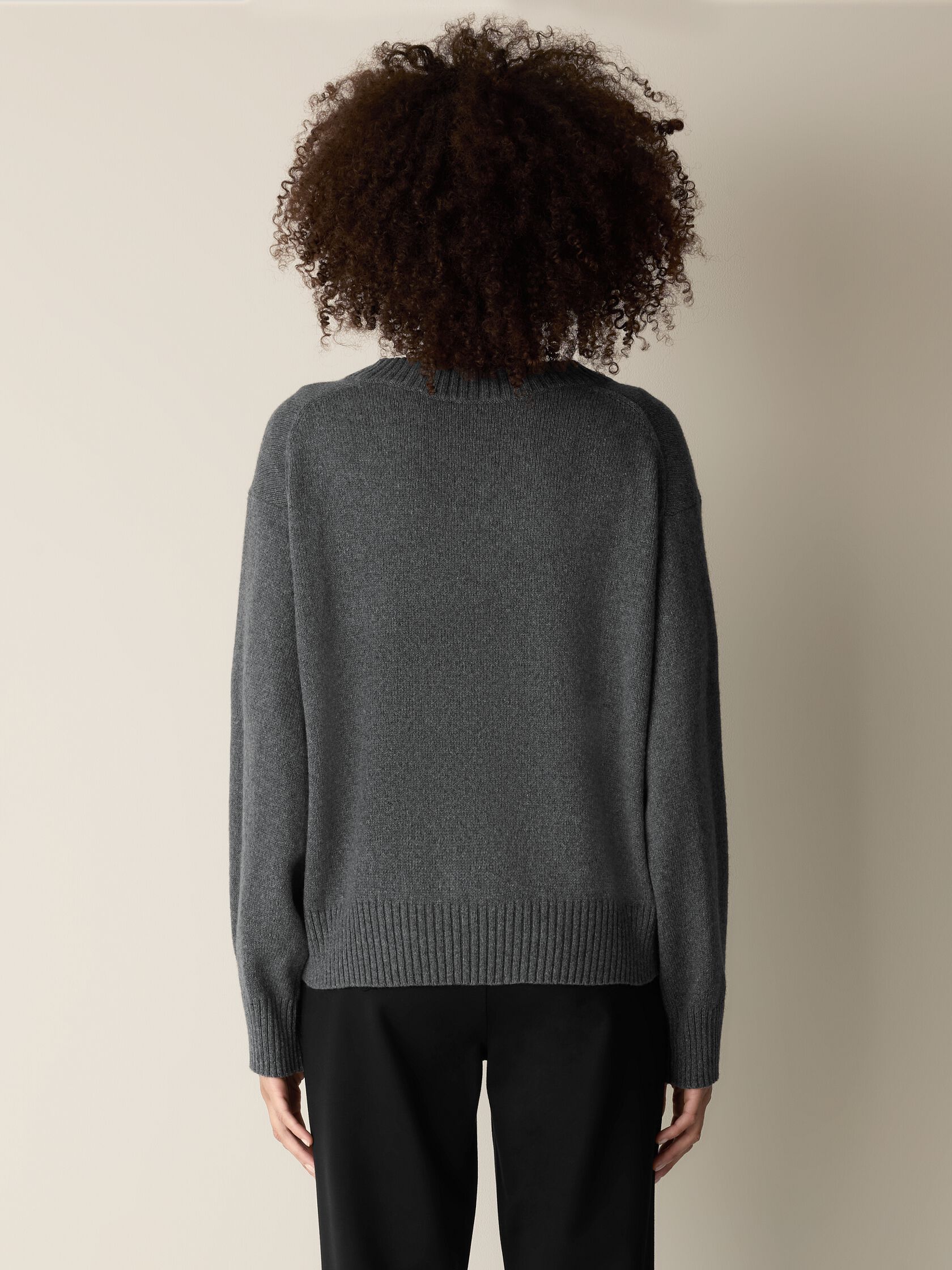 Cotton & Recycled Cashmere Crew Neck Top