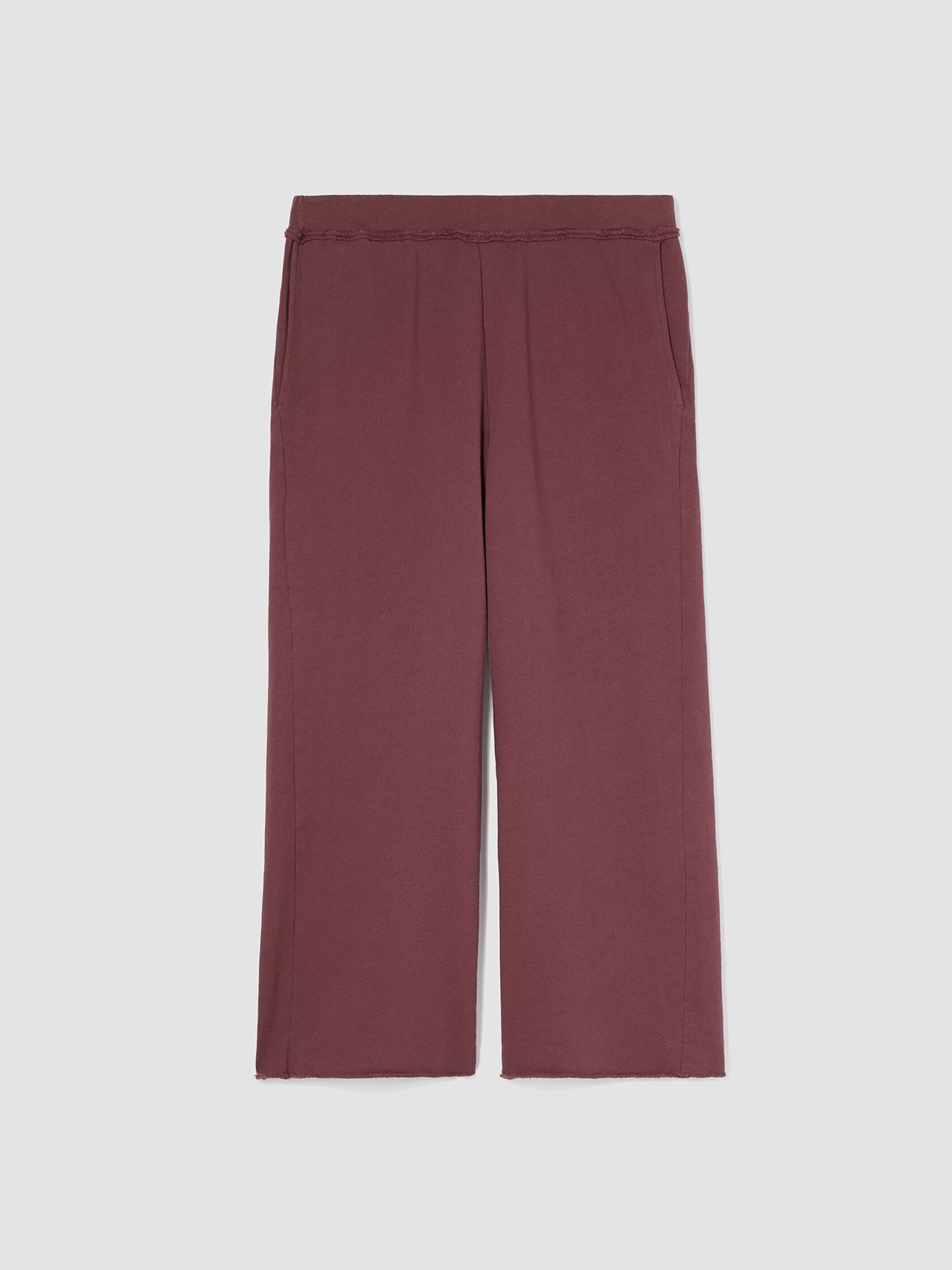 Lightweight Organic Cotton Terry Straight Pant