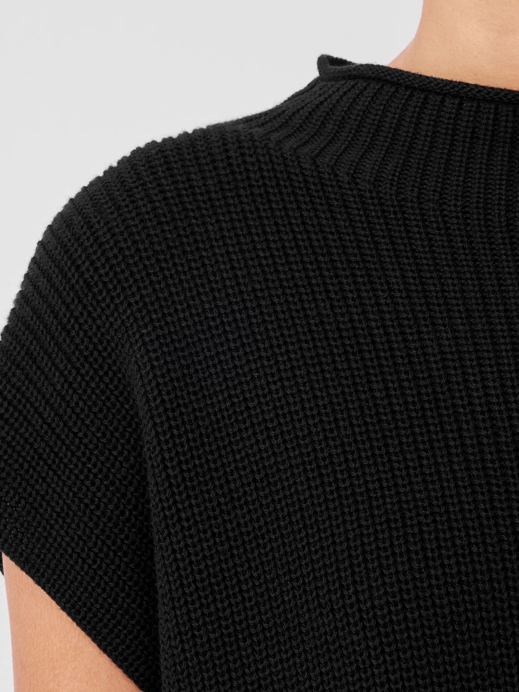 Peruvian Cotton Blend Funnel Neck Top