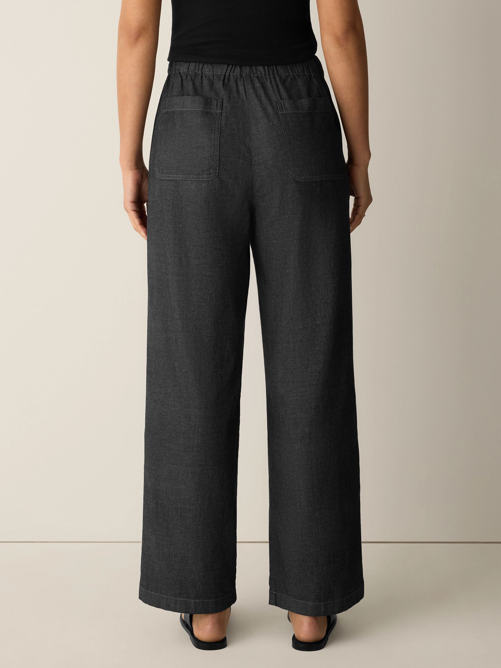Airy Organic Cotton Twill Full-Length Straight Pant