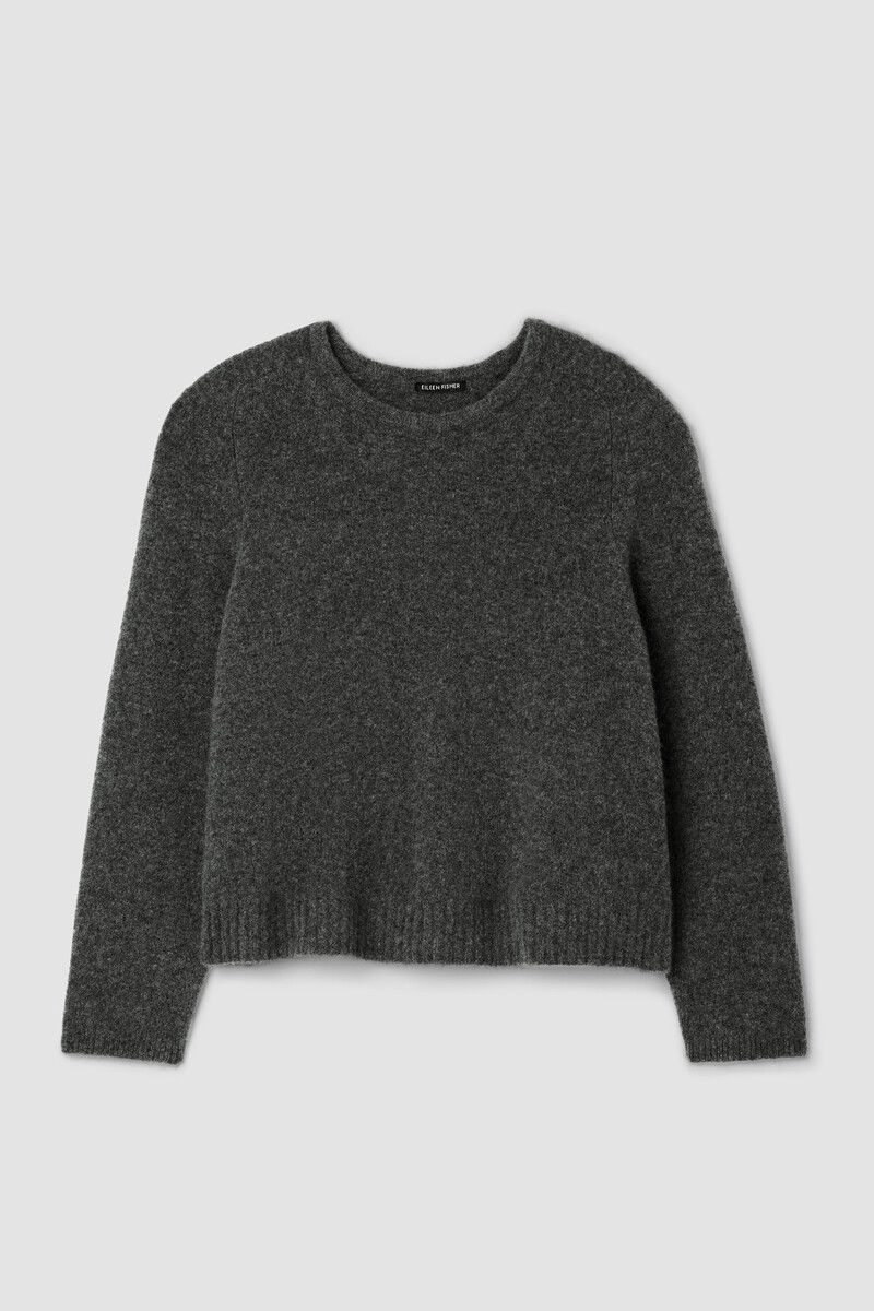 Cashmere Silk Boucle Bliss Crew Neck Top Cashmere Silk Boucle Bliss Crew Neck Top