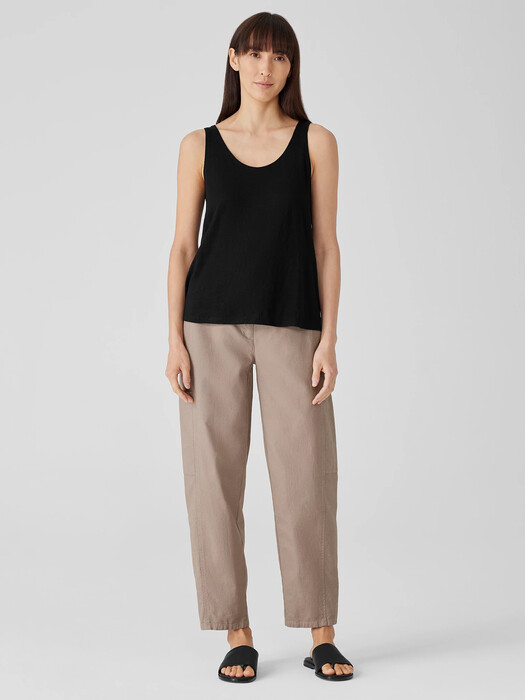 Cotton Hemp Stretch Lantern Pant