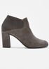 Marcy Suede Bootie with Stretch Knit