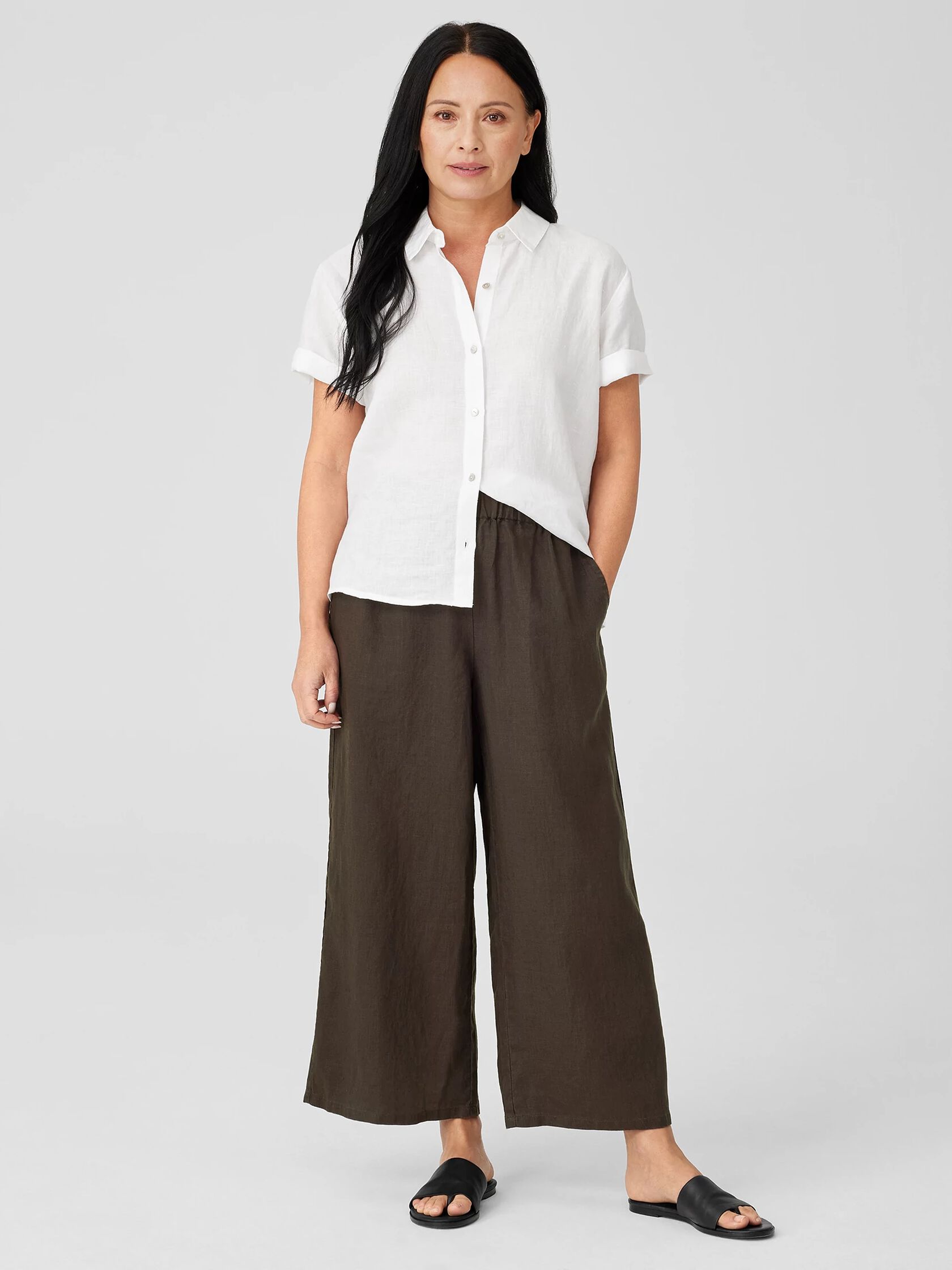 Organic Linen Wide-Leg Pant