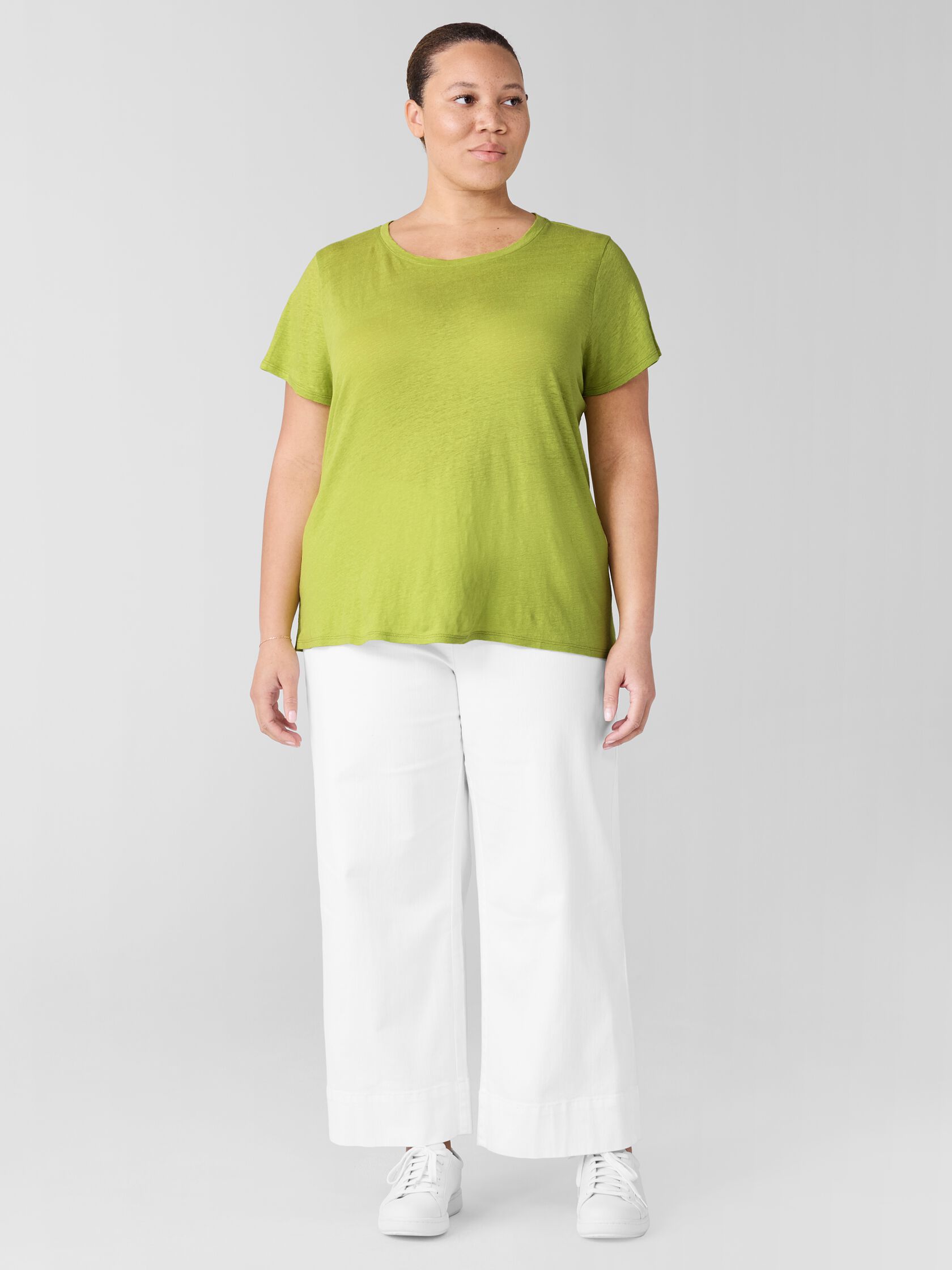 Organic Linen Jersey Crew Neck Tee