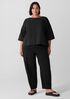 Cotton Blend Stripe Stitch Box-Top