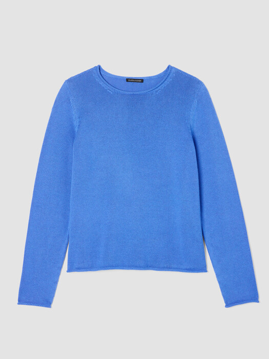 Peruvian Cotton Blend Jewel Neck Top