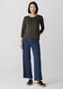 Organic Pima Cotton Jersey 3/4-Sleeve Tee