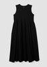Washed Organic Cotton Poplin Round Neck Dress