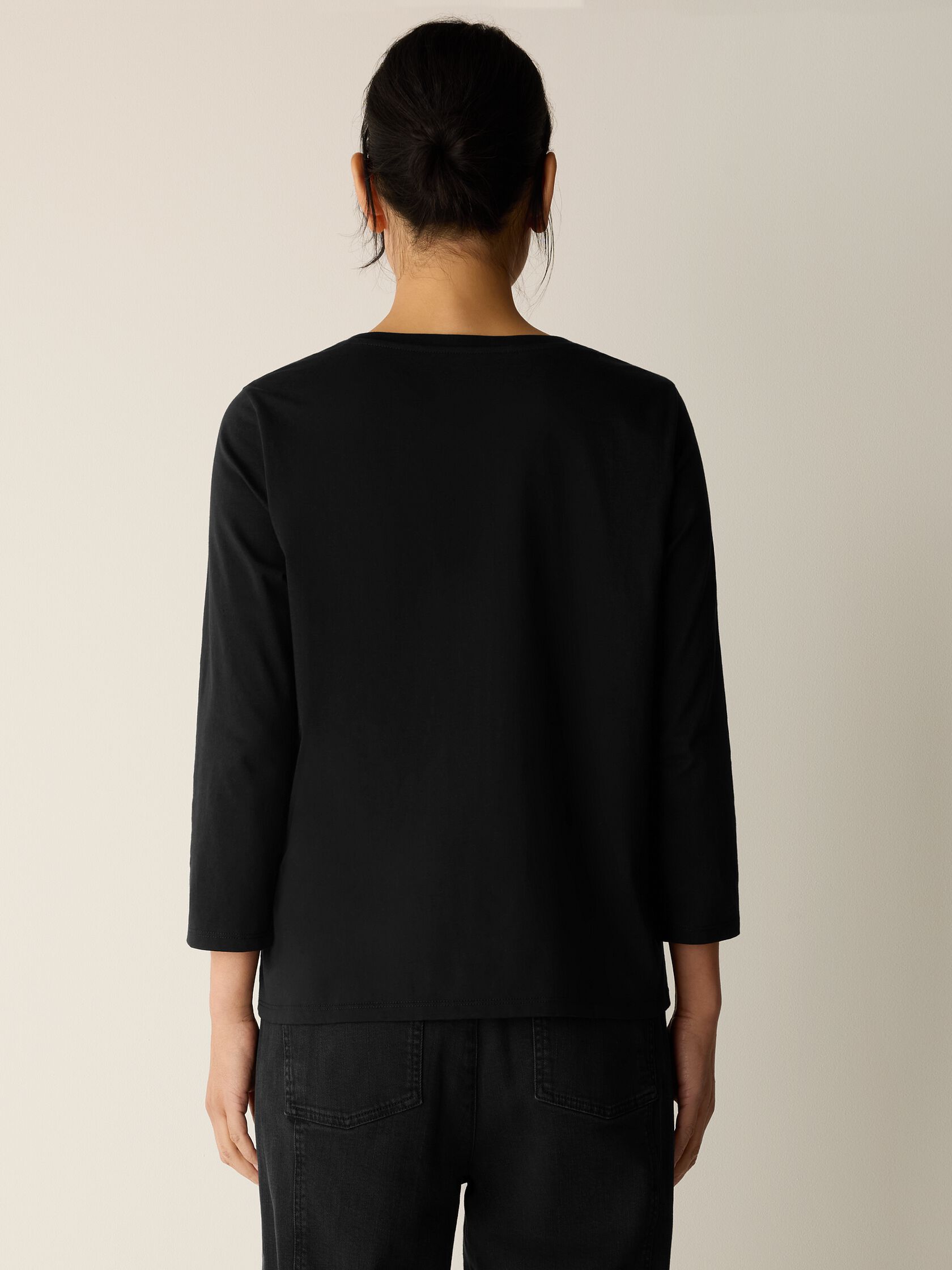 Organic Pima Cotton Jersey 3/4-Sleeve Tee