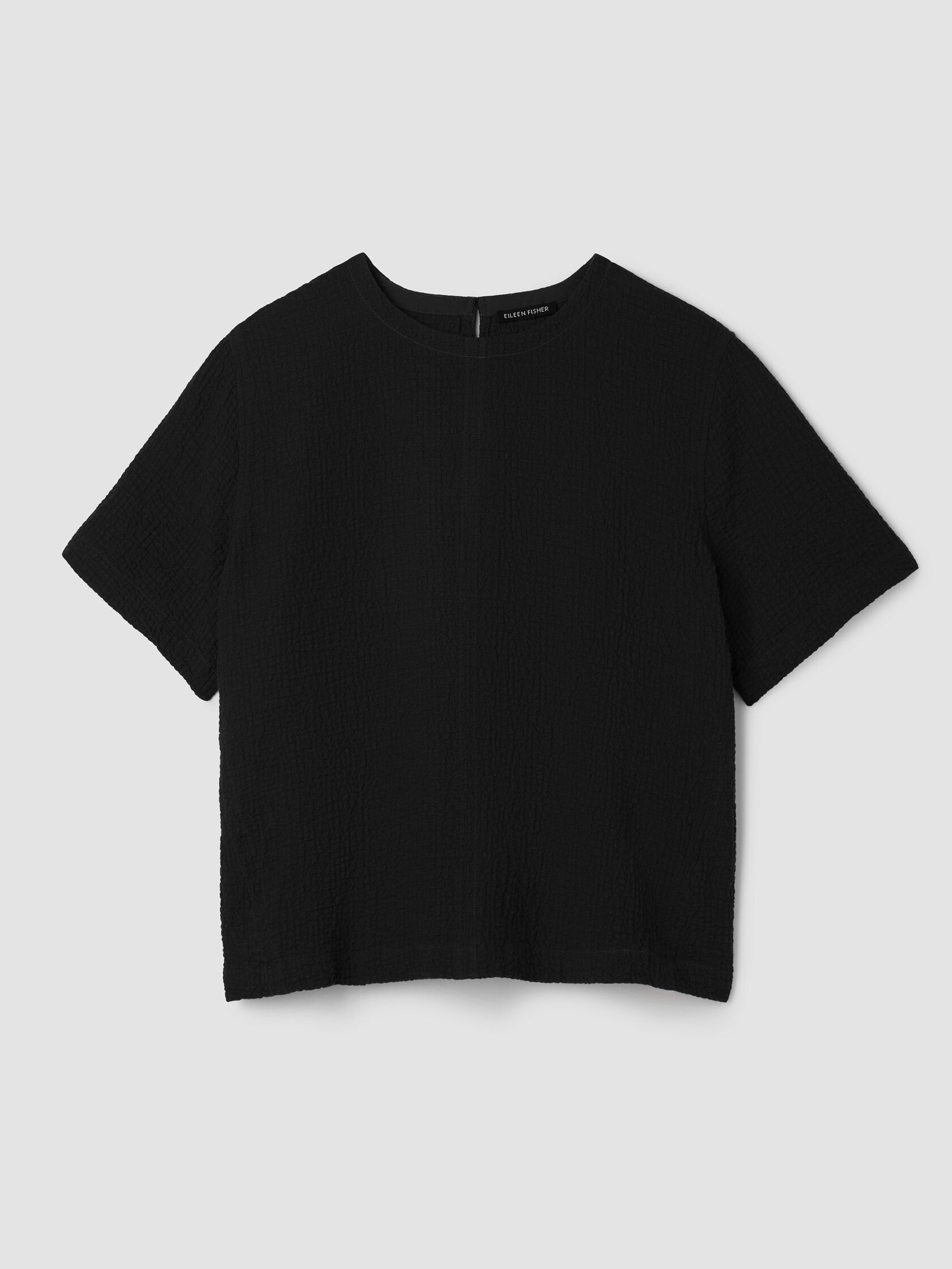 Organic Cotton Doubleweave Round Neck Top