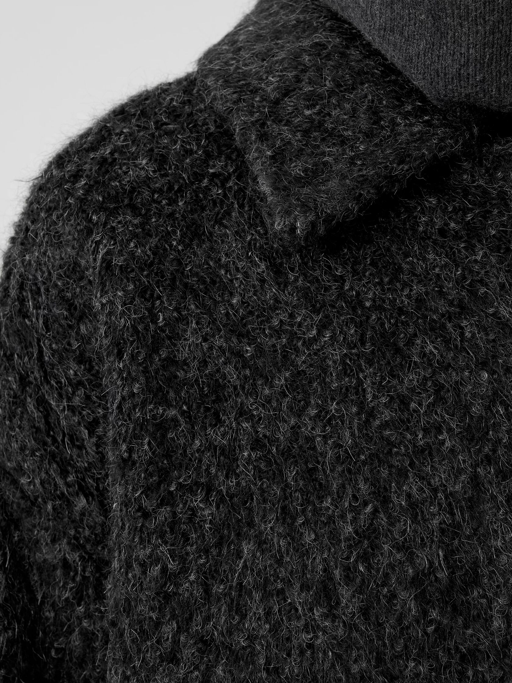 Alpaca Boucle Classic Collar Short Coat