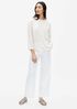 Silk Georgette Crepe Round Neck Top