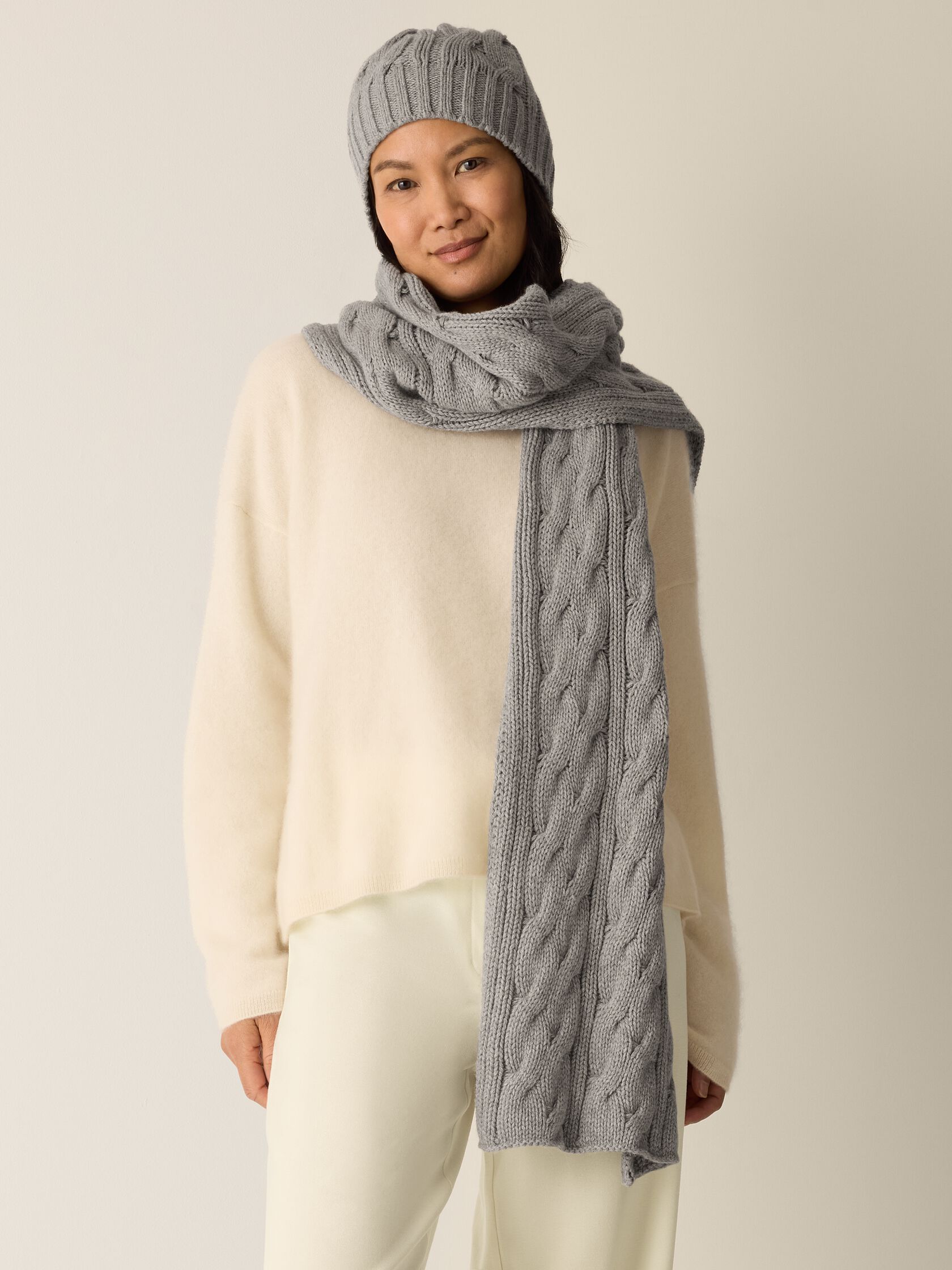 Cotton & Recycled Cashmere Scarf