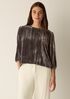 Crushed Velvet Round Neck Top