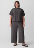 Woven Plissé Wide-Leg Pant