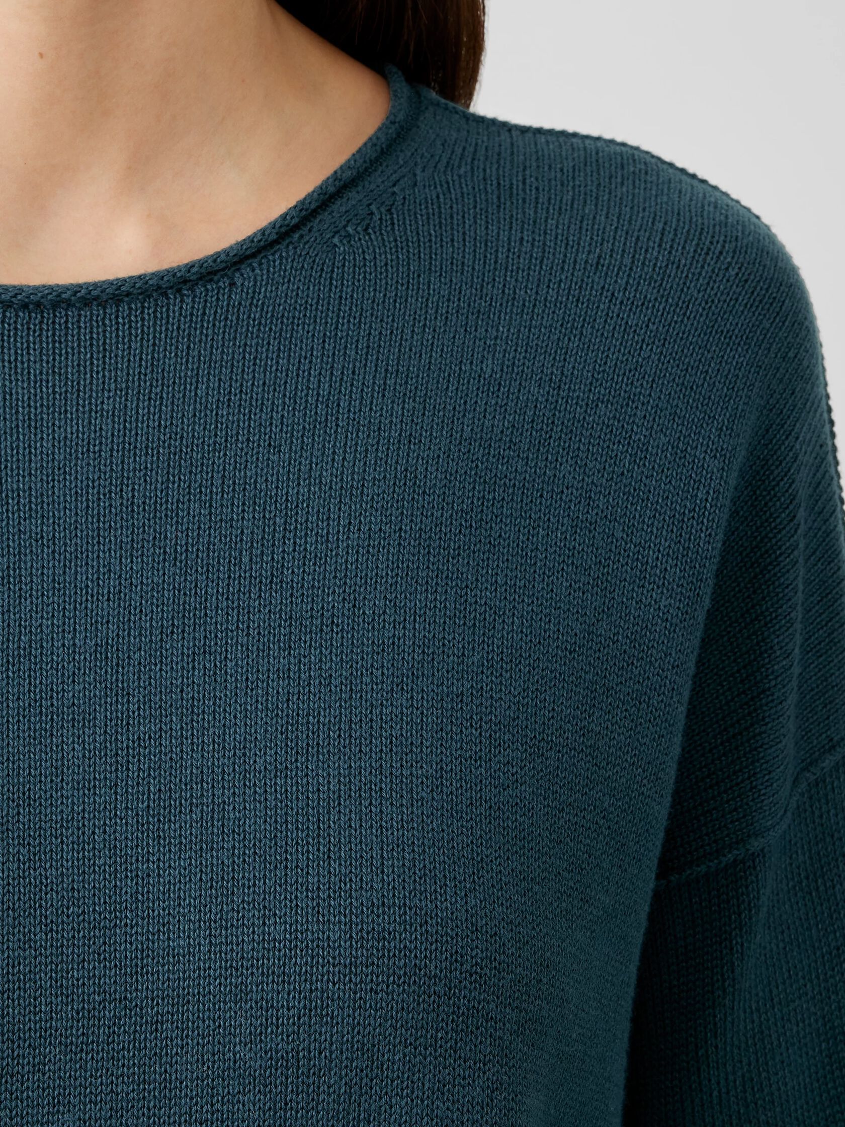 Peruvian Cotton Blend Crew Neck Top