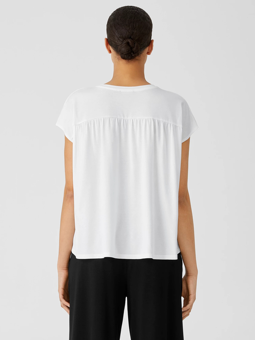 Fine Jersey Shirred-Back Top