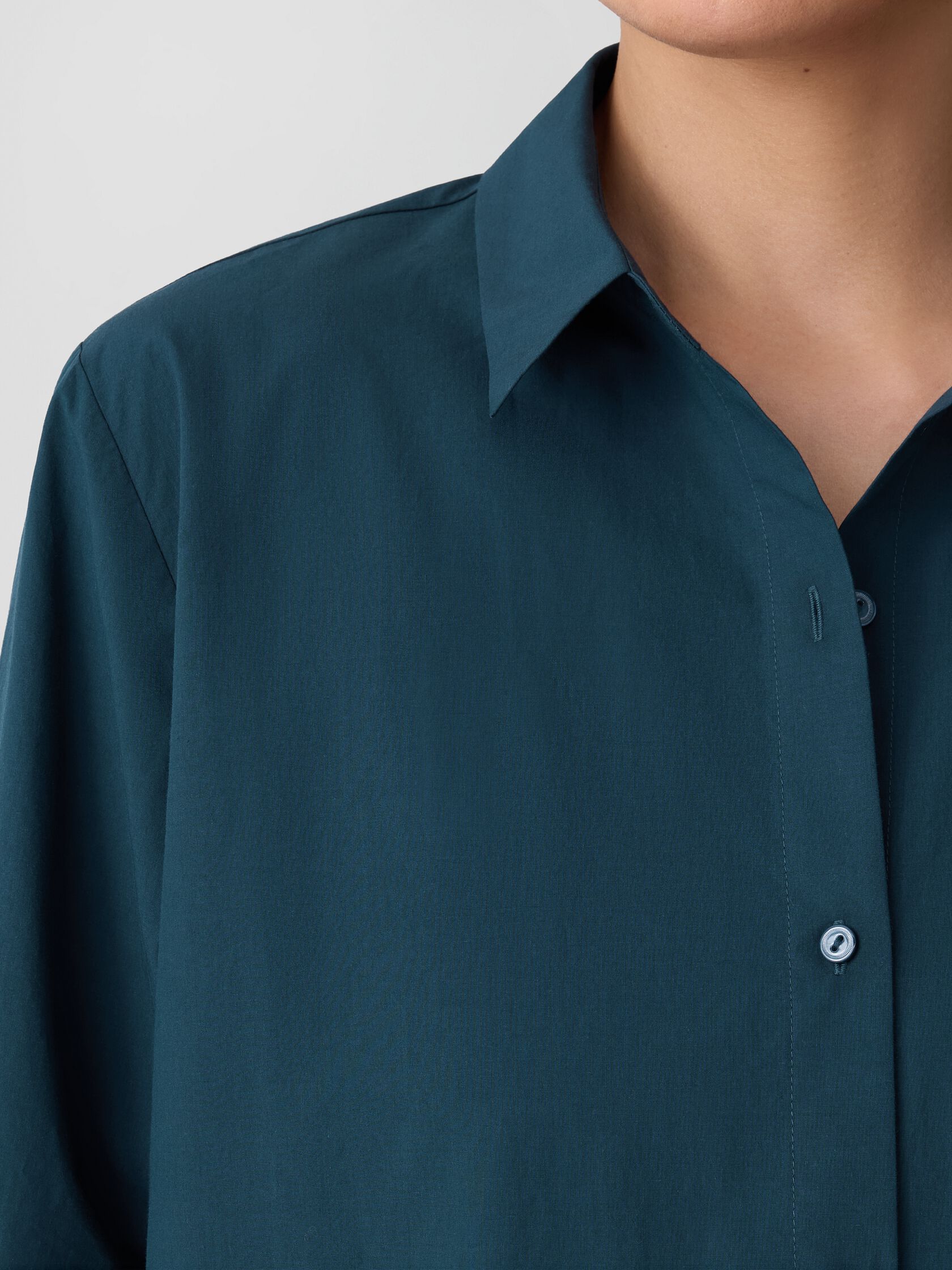 Organic Cotton Poplin Classic Collar Shirt