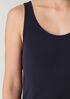 Stretch Silk Jersey Scoop Neck Tank