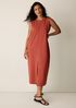 Pima Cotton Stretch Jersey Crew Neck Dress