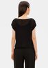 Organic Cotton Nylon Tape Bateau Neck Top