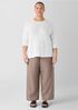 Organic Linen Cotton Slub Crew Neck Top