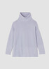Cotton and Recycled Cashmere Turtleneck Top