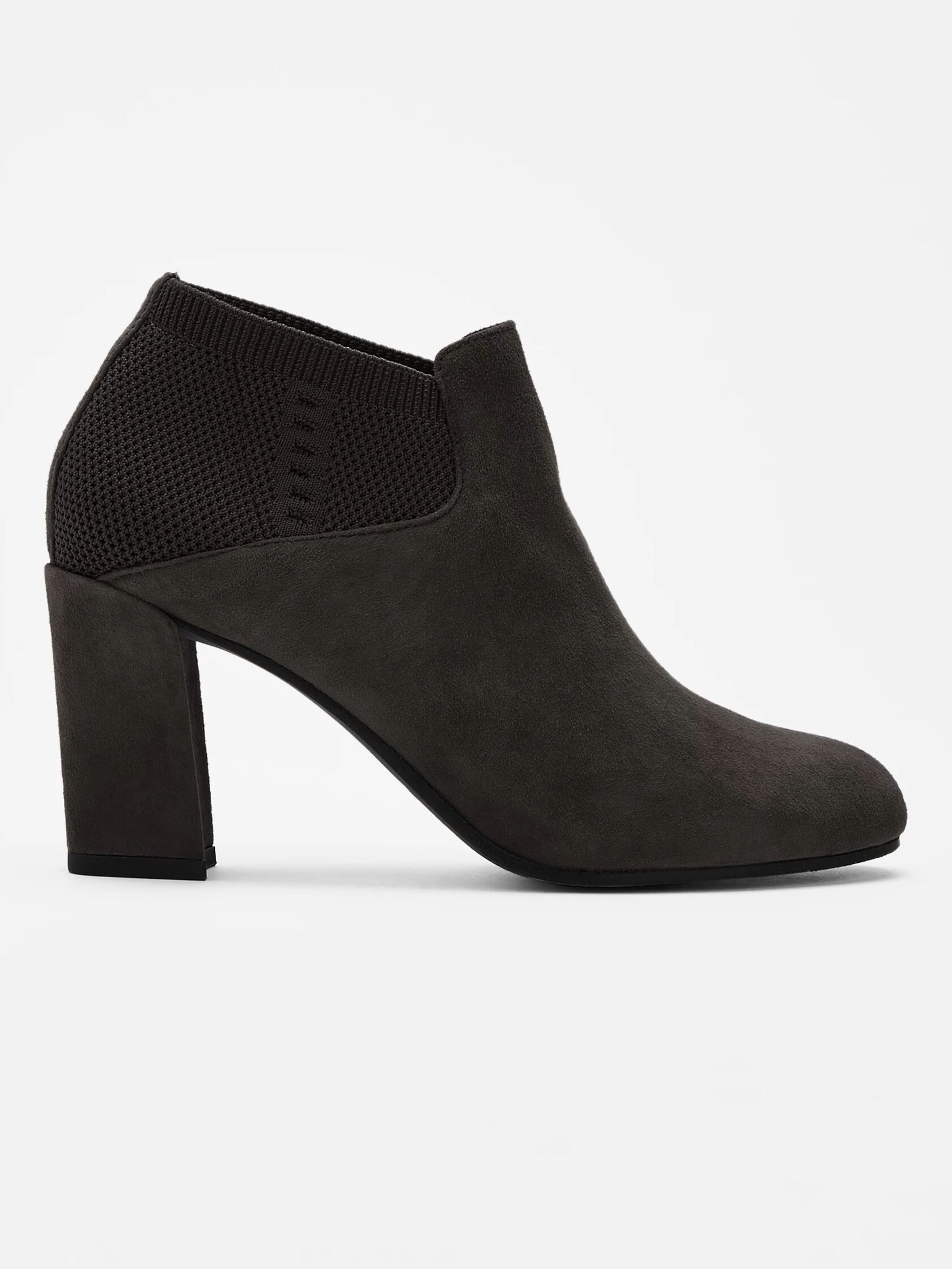 Marcy Suede Bootie with Stretch Knit