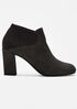 Marcy Suede Bootie with Stretch Knit