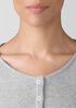 Mélange Organic Cotton Waffle Henley Sleep Top
