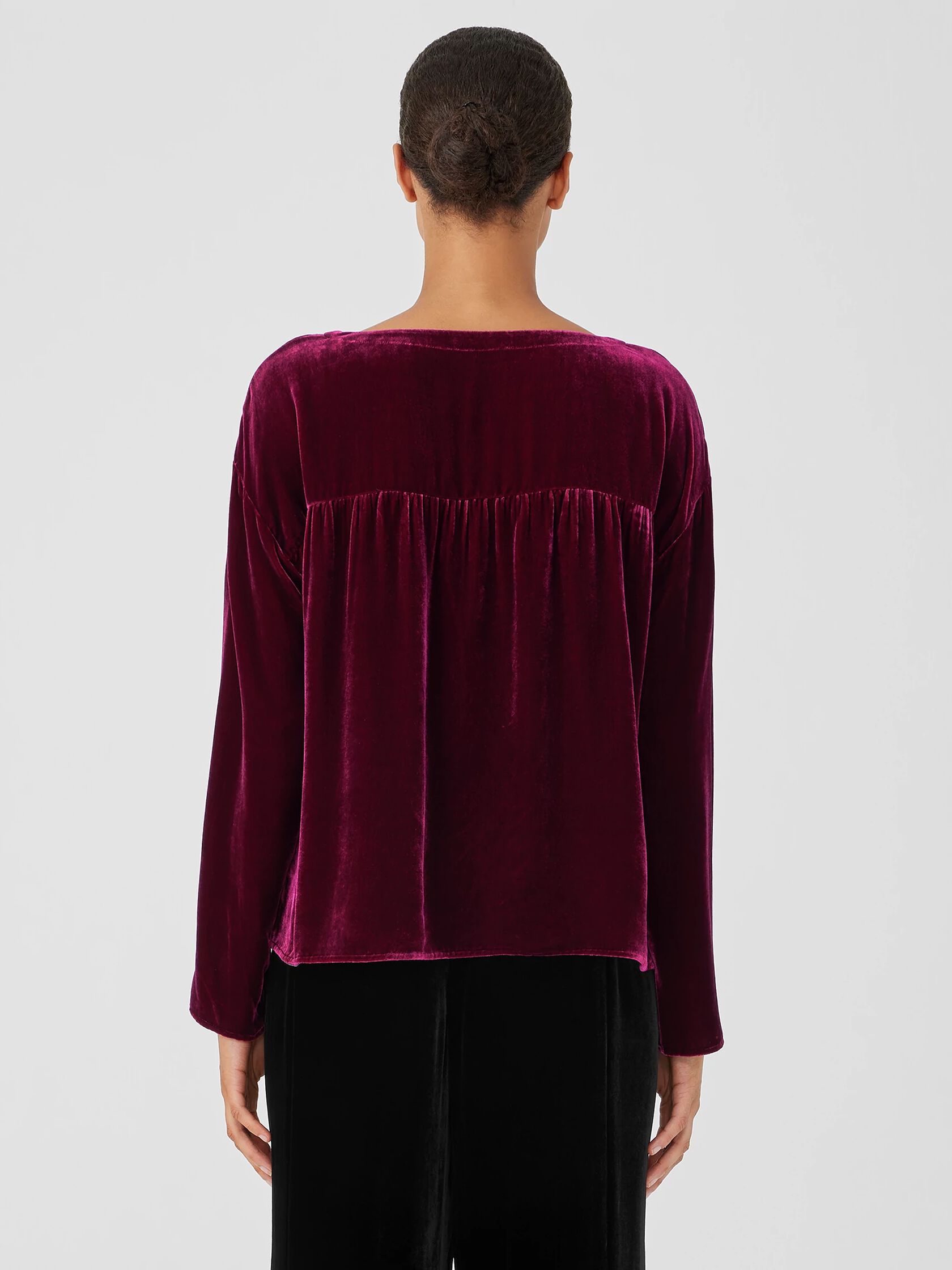 Velvet Ballet Neck Box-Top