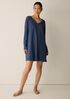 Organic Cotton Rib V-Neck Sleep Dress