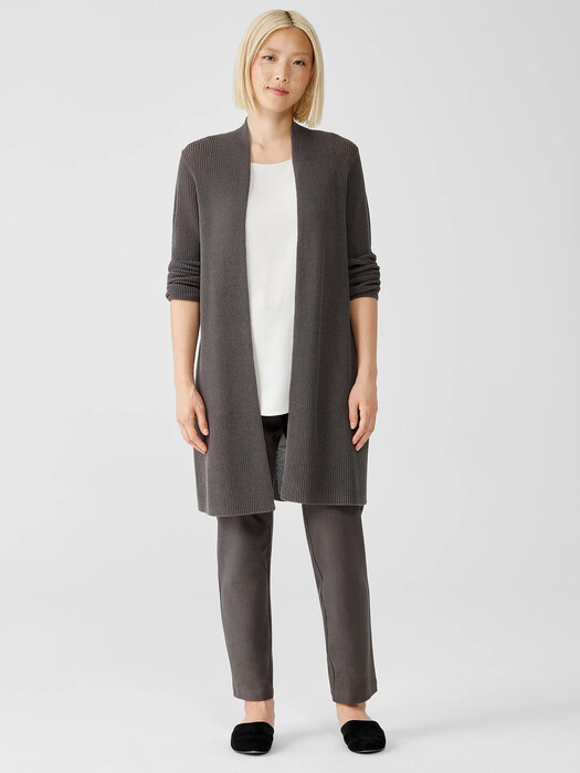 Organic Cotton Silk Cord Long Cardigan