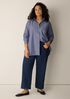 Striped Organic Cotton Poplin Classic Collar Shirt