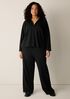 Cozy Brushed Terry Hug Split Neck Top