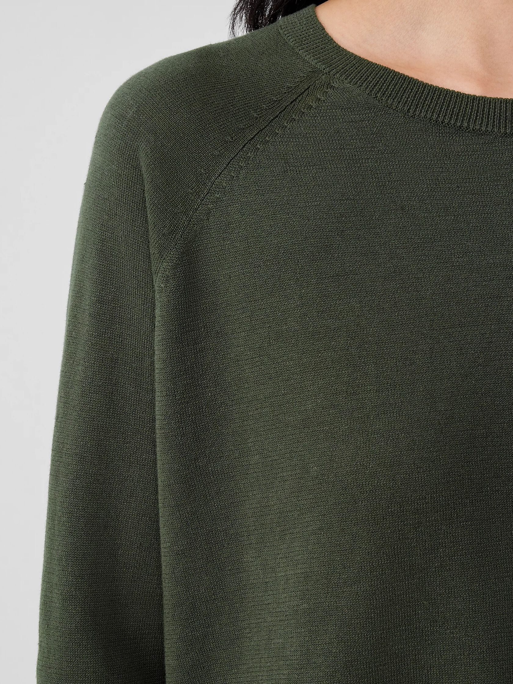 Organic Linen Cotton Raglan-Sleeve Top