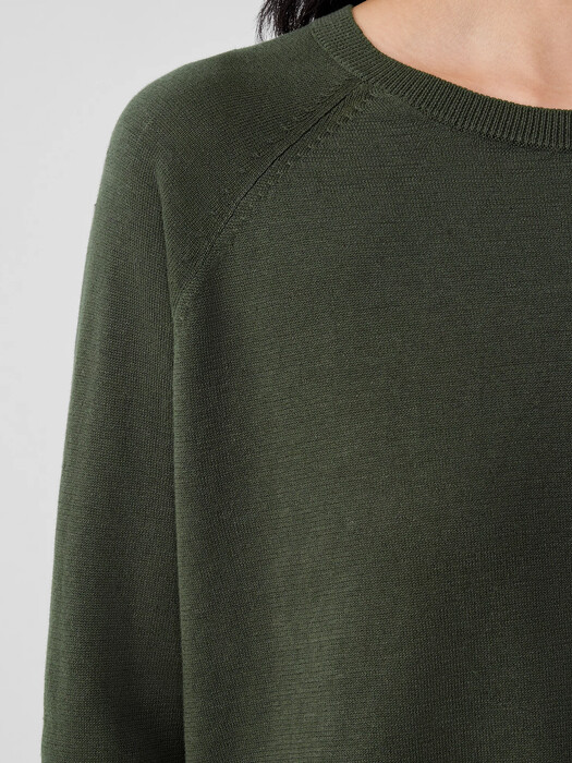 Organic Linen Cotton Raglan-Sleeve Top