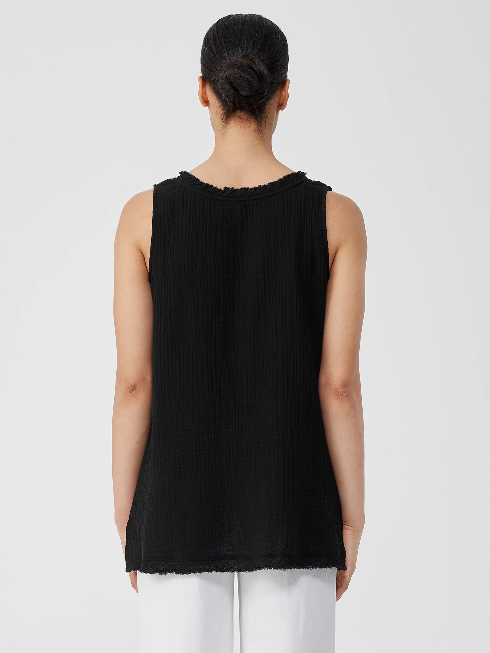 Organic Cotton Gauze Scoop Neck Tank