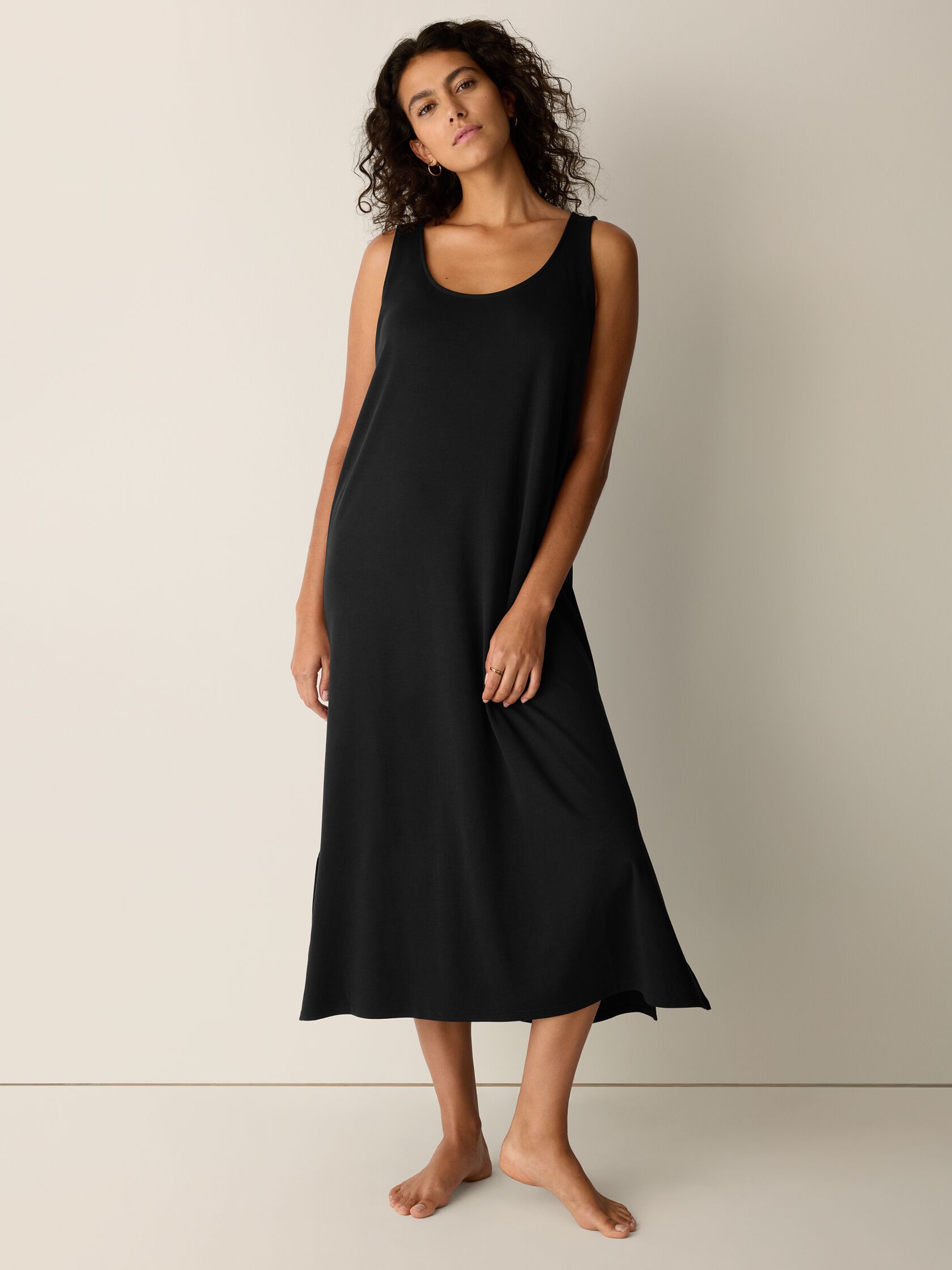 Organic Cotton Interlock Tank Sleep Dress