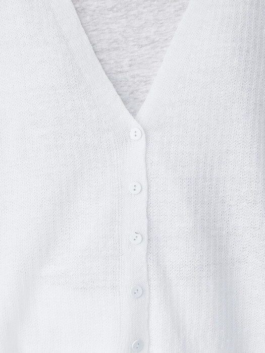 Organic Linen Cotton Short-Sleeve Cardigan