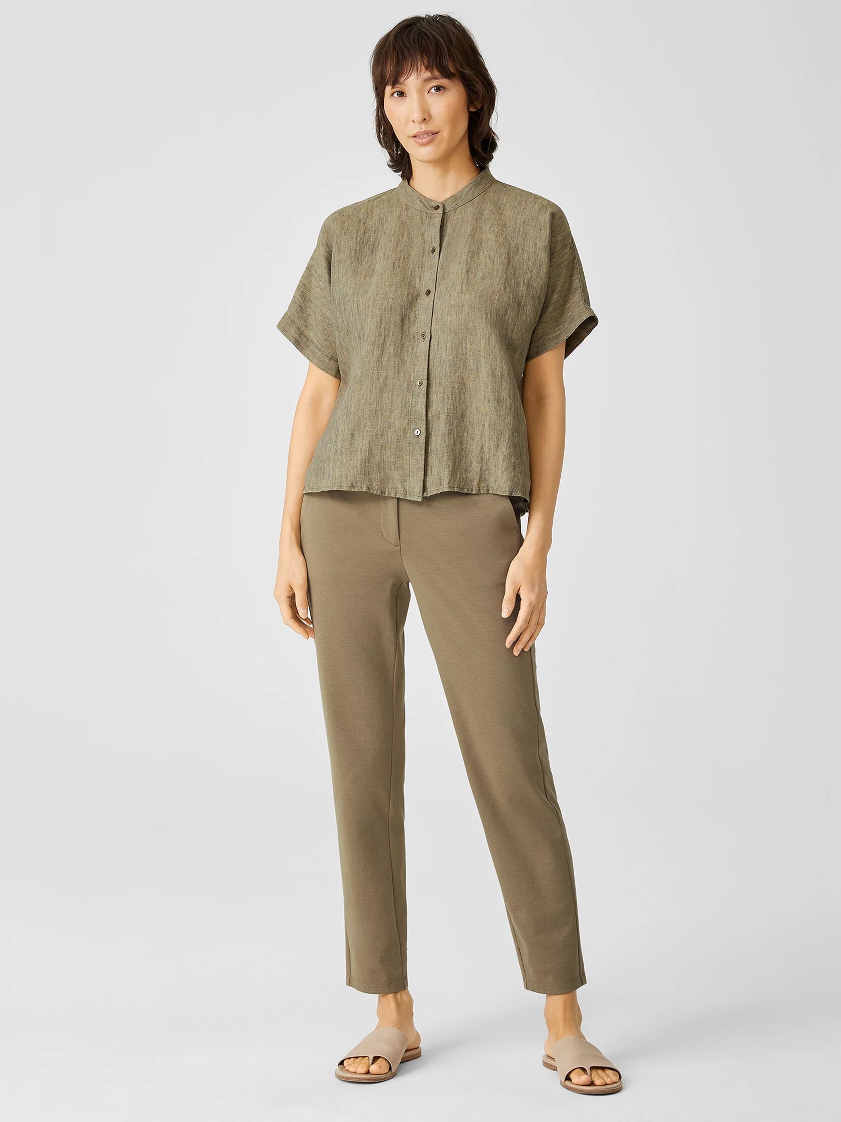 Organic Cotton Ponte Slim Pant