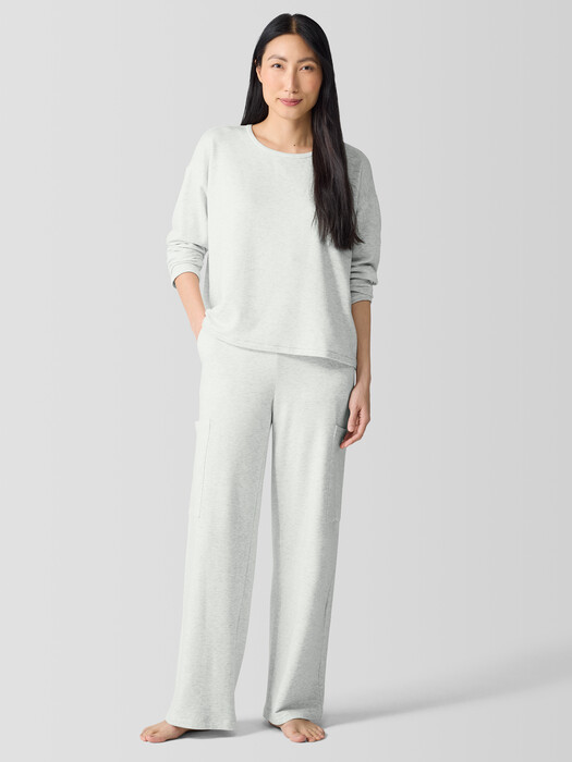 Cozy Brushed Terry Hug Round Neck Box-Top