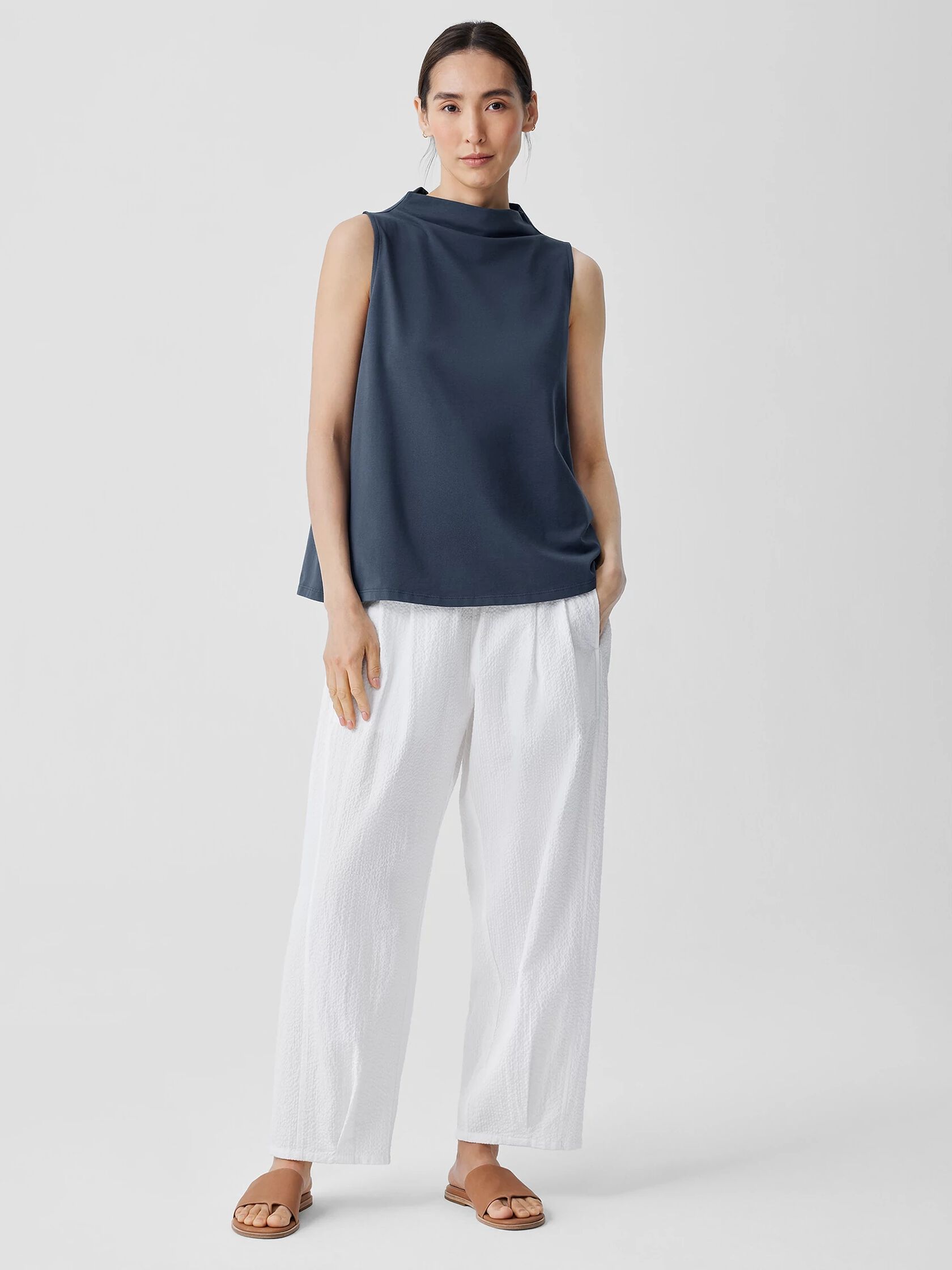 Organic Cotton Ripple Lantern Pant