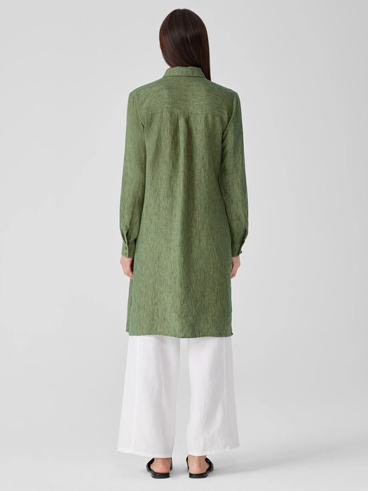 Washed Organic Linen Dlav Shirtdress | EILEEN FISHER Washed Organic Linen Dlav Shirtdress | EILEEN FISHER