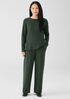 Stretch Jersey Knit Crew Neck Top